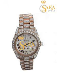 Sara Jewels - Reloj de Lujo con Caja Cuadrada de Cuarzo y Diamantes de Imitación en Oro Rosa, Resistente al Agua, de Alta Calidad - Product Image 4