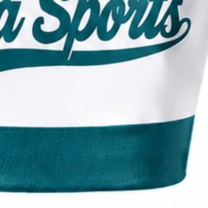 White Teal Sublimated Sleeveless Cheerleading Jersey Team Athletic Sportswear Training Performance Competition Top Uniform - Product Image 6