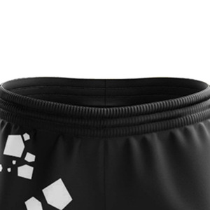 Pantalon de survêtement noir pour homme LAMA INDUSTRIES, coupe droite, imprimé, design croisé, fermeture éclair, léger, en lin/coton sergé, pantalon décontracté - Product Image 2