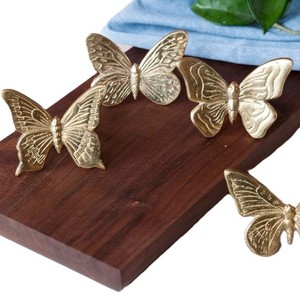 Anillos Decorativos para Servilletas de Mariposa de Latón, Modernos, Lujosos, Duraderos, Ecológicos, Hechos a Mano, para Bodas y Fiestas - Product Image 1