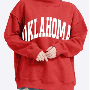 Everyday <b>Lounge</b> Women's <b>Hoodie</b> Pullover with <b>Oversized</b> Comfort Terry Fabric Front Logo Casual Streetwear - Product Image 5