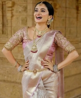 Sari indien traditionnel en soie tissée Banarasi pour fête, réversible, infroissable, séchage rapide, pour mariage d'automne
