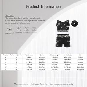 Traje de baile de gimnasia para niñas de 6 a 16 años, <span class=keywords><strong>chaleco</strong></span> con pantalones cortos y banda para el <span class=keywords><strong>pelo</strong></span> para práctica de acrobacias, entrenamiento, espectáculo escolar - Product Image 6