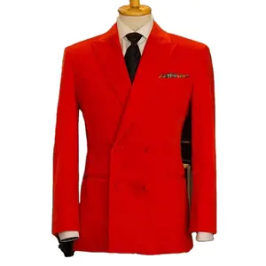 2024 Collection hommes costumes d'affaires sur mesure laine tissu 2 pièces Anti-rides grande taille bouton braguette pantalon fermeture plissée devant - Product Image 1