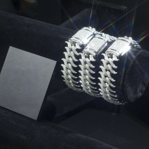 Good Quality Moissanite Diamond Hip Hop Bracelet Designer <b>Inspired</b> Statement <b>Jewelry</b> Accessory For Men Women Bulk Supplier - Product Image 5