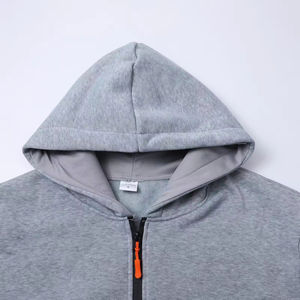 Wholesale Winter Hooded Casual Solid Men Sportswear Jogging Tracksuits Drawstring Lightweight Cotton <b>Wind</b> <b>Breaker</b> - Product Image 2