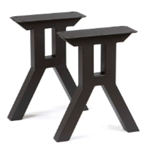 Modern X-Shaped <b>Bench</b> Legs 1 Pair Metal Black Table Legs - Product Image 4