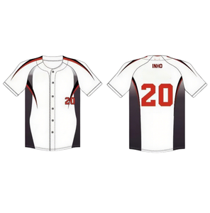 Customizable Baseball Jersey 100% Polyester Sublimation Printed Quick Dry Anti-Bacterial Breathable Anti-UV Custom Team Name - Product Image 5