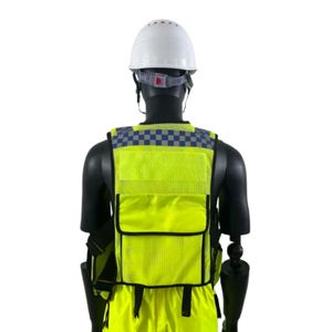 Chaleco de Seguridad Reflectante de Alta Visibilidad con Múltiples Bolsillos, Cierre de Cremallera y Diseño de Malla para Trabajo al Aire Libre - Product Image 4