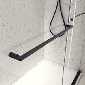 Porta Doccia Scorrevole Doppia Senza Telaio da 60 Pollici, Stile Nord Americano, Nero Opaco, Vetro Temperato 8mm con Funzione di Chiusura Morbida Regolabile - Product Image 5