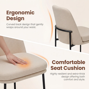 Chaise de salle à manger contemporaine du Vietnam, mobilier de salle à manger, chaise en tissu éponge doux, métal, textile, MD06 - Product Image 6