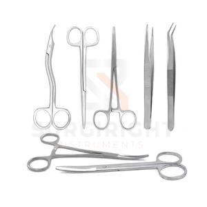 Ensemble de 7 instruments chirurgicaux en acier inoxydable personnalisables, porte-aiguilles, forceps, outils de suture médicale, OEM par Blush Surgical - Product Image 6