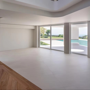 เคาน์เตอร์หินอิตาลีสังเคราะห์ขนาด 1620x3240 มม. หนา 12 มม. สีเบจ Calce Avorio สไตล์มินิมอลสุดหรูทันสมัย ผลิตตามสั่ง - Product Image 1