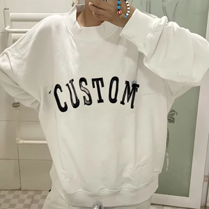 Custom Women <b>Mock</b> <b>Neck</b> Sweatshirt Oversized Pullover Fleece Casual Long Sleeve Streetwear <b>Top</b> - Product Image 2