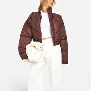 Chaqueta Acolchada de Invierno para Mujer con Capucha, Abrigo Acolchado de Burbujas, Manga Larga, Cierre de Cremallera, Ropa Exterior Casual Cálida y a la Moda 2026 - Product Image 1