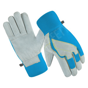 Gants de mécanicien confortables en cuir de vachette pleine fleur, renforcés, pour la protection industrielle des mains, gants de travail souples - Product Image 4