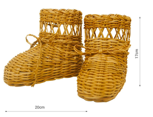 Couronnes de cloches en rotin faites à la main modernes pour arbre de Noël suspendu décoration festive de vacances Vietnam - Product Image 3