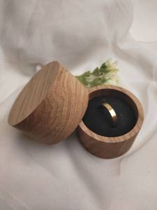 Caja de Joyería de Madera Pulida, Diseño Moderno y Lujoso, Rectangular, con Tapa de Cierre Magnético, de 1 Nivel, para Guardar Anillos - Product Image 3