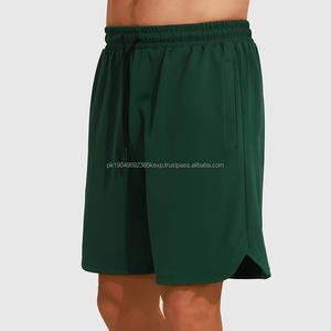 Pantalones cortos para correr con cordón ajustable para hombre con logotipo personalizado y bolsillos, pantalones cortos deportivos transpirables de secado rápido para entrenamiento en el gimnasio - Product Image 4