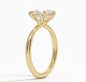 Anillo de Compromiso con Diamante Corte Pera, Clásico para Mujer, Diamantes Cultivados en Laboratorio - Product Image 3