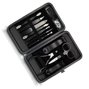 Professional Luxurious Stainless Steel <b>Manicure</b> <b>Kit</b> 7 in 1 Nail Clippers Scissors Travel Case Portable Adult Use Grooming Set - Product Image 1