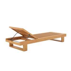 Enjoy Relaxing Time with Teak Wood Long Chair Sun Lounger <b>Sunbed</b> Beach Chair Pool Chair Lounge Chair Suitable for Outdoor - Product Image 3