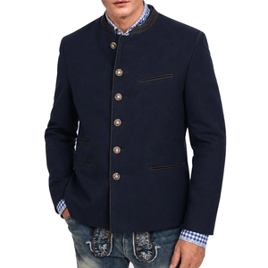 Veste traditionnelle bavaroise moderne pour homme en laine Loden, col montant personnalisé, respirante, de haute qualité, pour l'hiver - Product Image 1