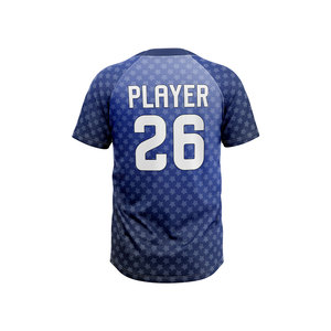 Custom Men's Digital Printed 2 Button Short Sleeve <b>Baseball</b> Jerseys Custom Team Name Logo 100% Breathable Polyester Quick Dry - Product Image 5