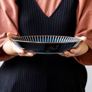 Assiette creuse de 225 mm en céramique Mino, cuite au four, fabriquée au Japon, vaisselle d'hôtel pour apéritifs - Product Image 3