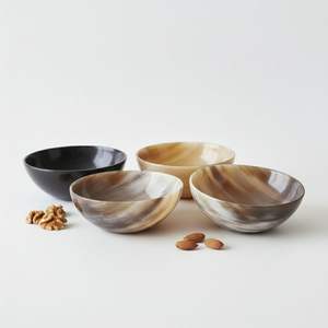 Bol de service décoratif en corne de buffle véritable de qualité supérieure, imitation antique sculptée, écologique, durable, pour les fêtes, à prix bas - Product Image 4