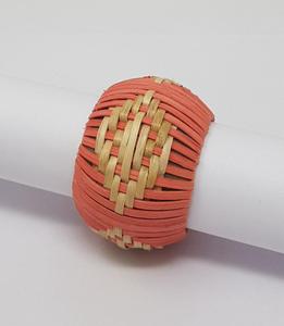 Anillos de Servilleta Redondos Clásicos de Bambú y Yute de 5 cm de Ancho para Fiestas - Product Image 1