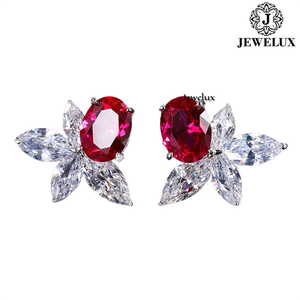 High Quality VVS Diamond <b>Stud</b> Earrings 925 Sterling <b>Silver</b> Gujarat Jewelux Brand IGI Certified for Parties Anniversaries - Product Image 1
