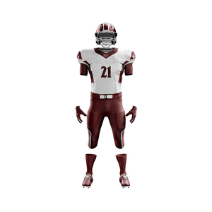 Ensemble d'uniformes de football américain respirants imprimés 100 % polyester : pantalon, casque, chaussettes courtes et longues, extensibles dans quatre directions, écologiques - Product Image 3