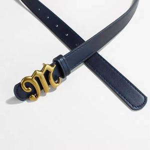 Cinturón de Cuero Negro Vintage para Mujer con Elegante Hebilla de Aleación Metálica Dorada, Accesorio de Alta Calidad - Product Image 6