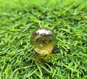 โมอิสซาไนต์สีเหลืองแชมเปญขนาด 20 มม. รูปทรงฟุตบอลเหลี่ยมเพชรพลอย สำหรับจี้ห้อยคอ จี้ห้อยคอแบบกำหนดเองอื่นๆ - Product Image 2