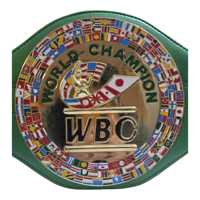 Ceinture de champion du monde de boxe personnalisée en cuir vert avec boucle en laiton et plaque métallique