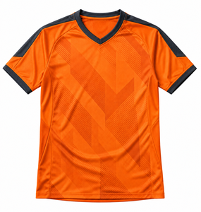Camiseta de Fútbol Personalizada Verde Bosque y Dorado, Cuello en V, Manga Corta, Ribete en Contraste, para Club, Partido, Entrenamiento, Torneo - Product Image 2