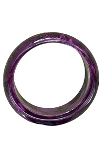 Nouveau Bracelet Jonc Fantaisie Fait Main en Résine d'Améthyste Violette, Bijou Unisexe Classique et Élégant de Créateur, Idéal pour Femme, Cadeau, Fête, Mariage - Product Image 5