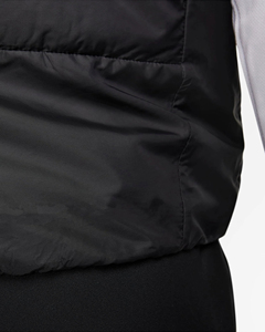 Chaqueta de cuero para hombre, negra, de lona, cortavientos, acolchada, sin mangas, con cuello alto, con cremallera, ligera, deportiva, estilo urbano, con bordado - Product Image 6