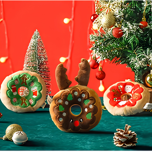 Pet care products Wholesale Cute Christmas Plush Squeaker Dog Toy Bottle Design Festival Pet Chewing Toys for Small Medium Dogs - Product Image 5