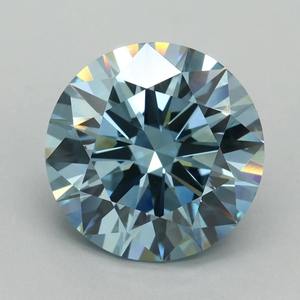 Diamante Cultivado en Laboratorio con Certificación IGI, Corte Brillante Azul Fantasía de 2.00 Quilates, Gema Suelta para Joyería Fina de Lujo - Product Image 1