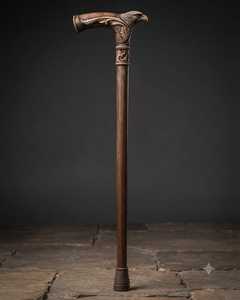 Canne de marche en bois sculpté à la main avec motif d'éléphant pour le soutien et la décoration intérieure - Product Image 5