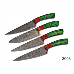Custom Handmade Damascus Steel Kitchen <b>Knife</b> <b>Set</b> Meat Cleaver Chef <b>Knife</b> <b>Set</b> - Product Image 1
