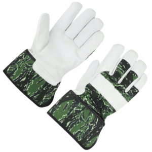 Gants de soudage en cuir robustes résistants à la chaleur, avec paume renforcée jaune et doublure en coton sur tout le pouce, pour soudage TIG, MIG, à l'arc et protection contre l'huile fondue - Product Image 4