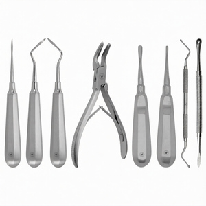 Kit de Extracción Dental Manual de 8 Piezas, Instrumentos Dentales de Acero Inoxidable de Primera Calidad, Autoclavables, con Estuche de Viaje Plegable - Product Image 1