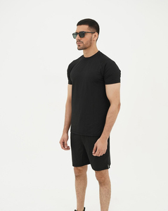 Men Oversized Drop Shoulder T-shirt <b>Set</b> Custom Logo Blank Breathable Summer <b>Set</b> Cotton Street Wear Vintage Luxury Men Plain <b>Sets</b> - Product Image 1