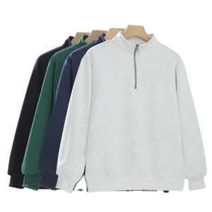 Sudadera con capucha y cremallera de algodón French Terry para mujer, diseño personalizado al por mayor, con estampado, en blanco, tipo quarter. - Product Image 1