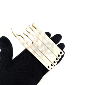Pinzas Profesionales de Alta Calidad para Extensión de Pestañas de Acero Inoxidable Japonés, Logotipo Personalizado, Punta Curva y Afilada - Product Image 1