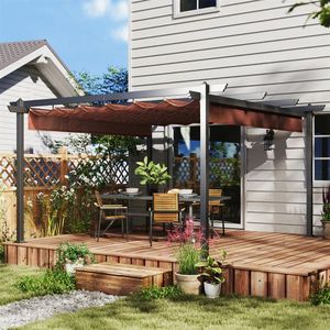 Pergola Retrattile con Tenda Parasole per Giardino e Patio - Schermo Parasole e per la Privacy Facile da Usare - Product Image 1