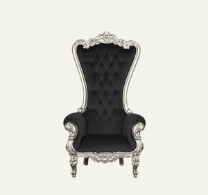 Silla de Trono Moderna de Madera Maciza de Caoba Blanca Tallada a Mano, Muebles Comerciales Duraderos para Sala de Estar y Apartamento - Product Image 1